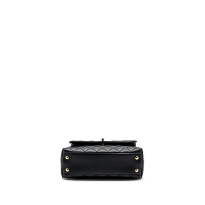 Chanel small coco handle caviar black L (microchip)