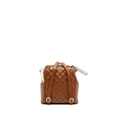 Chanel 23A triple pack backpack calfskin caramel L (microchip)