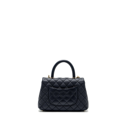 Chanel Small Coco Handle Bag Caviar Navy L