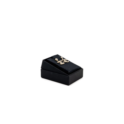 Chanel CC Logo Drop Earrings with Pearl Gold Tone