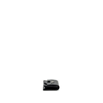 Chanel 24C 31 card holder shiny calfskin black L (microchip)