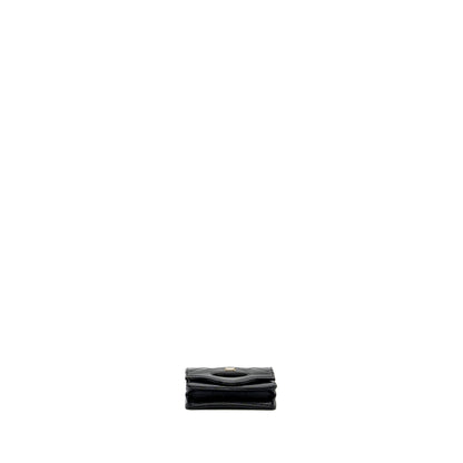 Chanel 24C 31 card holder shiny calfskin black L (microchip)