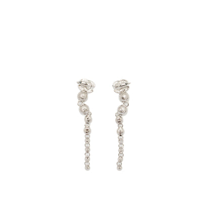 Chanel CC logo Crystal Drop Earrings