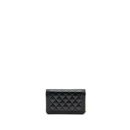 Chanel Boy Wallet on Chain Caviar BLack
