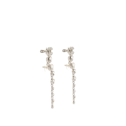 Chanel CC logo Crystal Drop Earrings