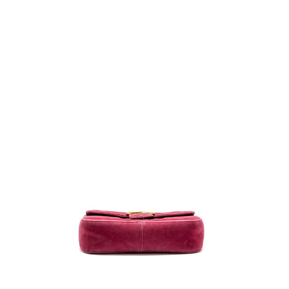Gucci Mini GG Marmont Shoulder Bag Velvet Pink