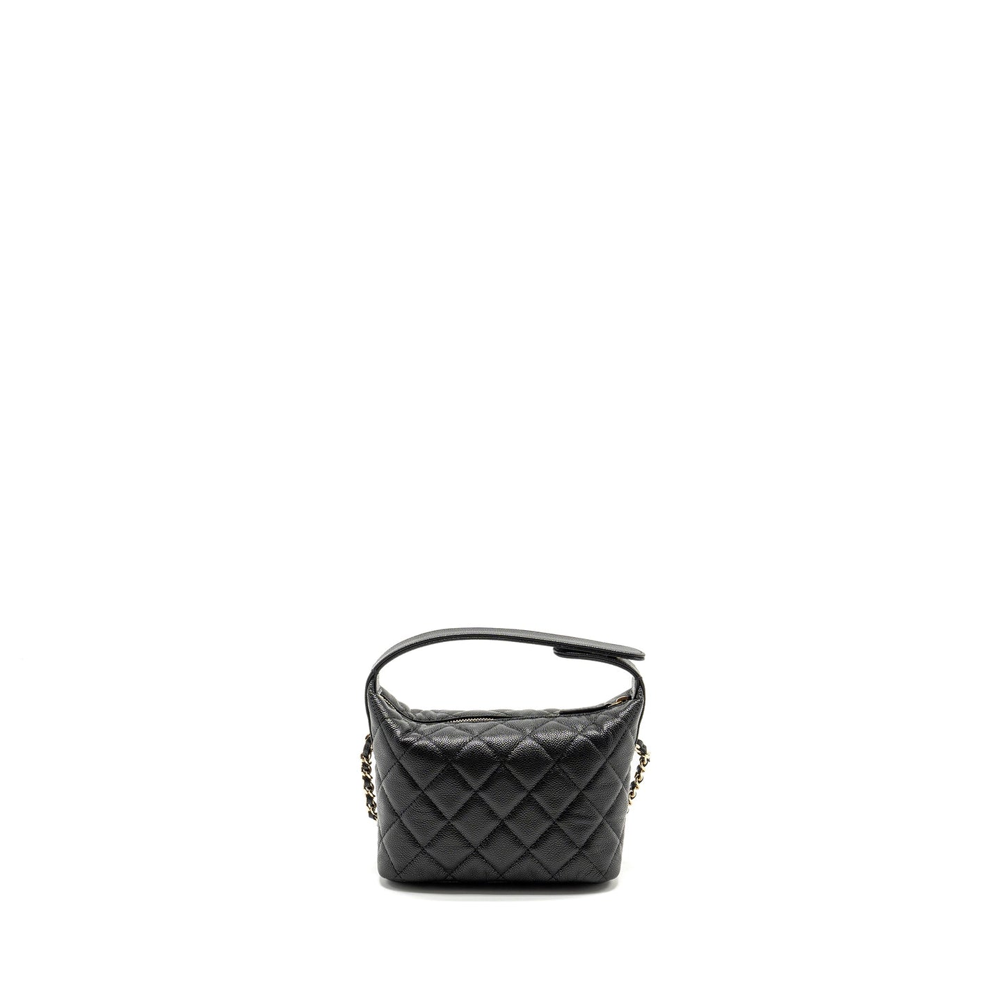 Chanel 25C Quilted Hobo Bag Caviar Black L (Microchip)