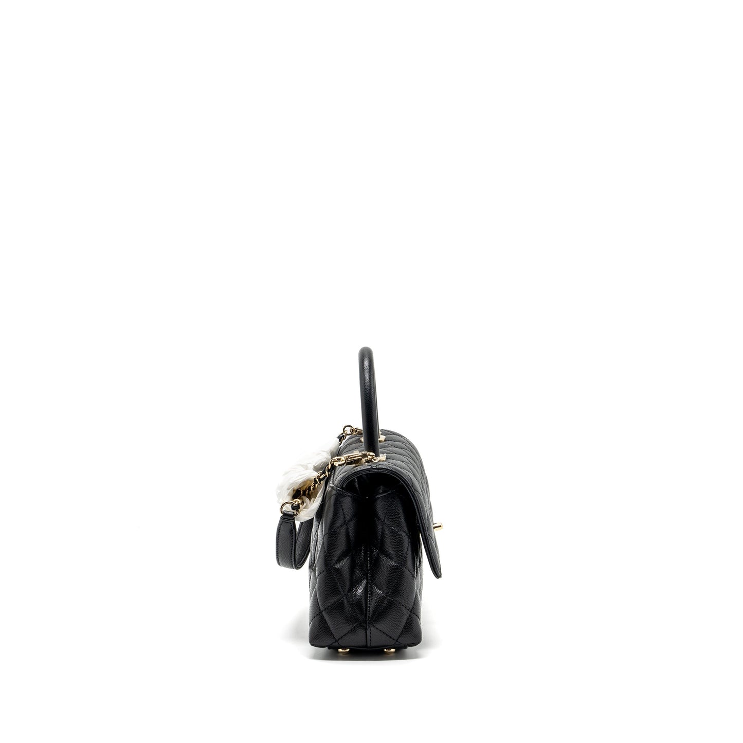 Chanel small coco handle caviar black L (microchip)
