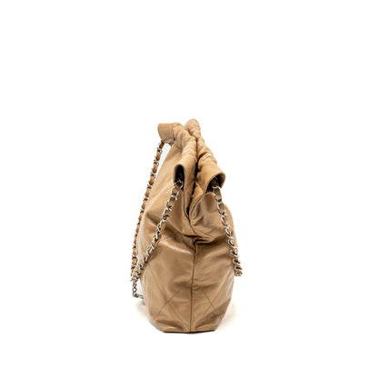 Chanel 22K Small 22 Bag Calfskin Dark Beige  (Microchip)