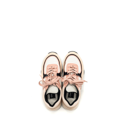 Chanel size 38 cc logo sneaker pink / multicolour