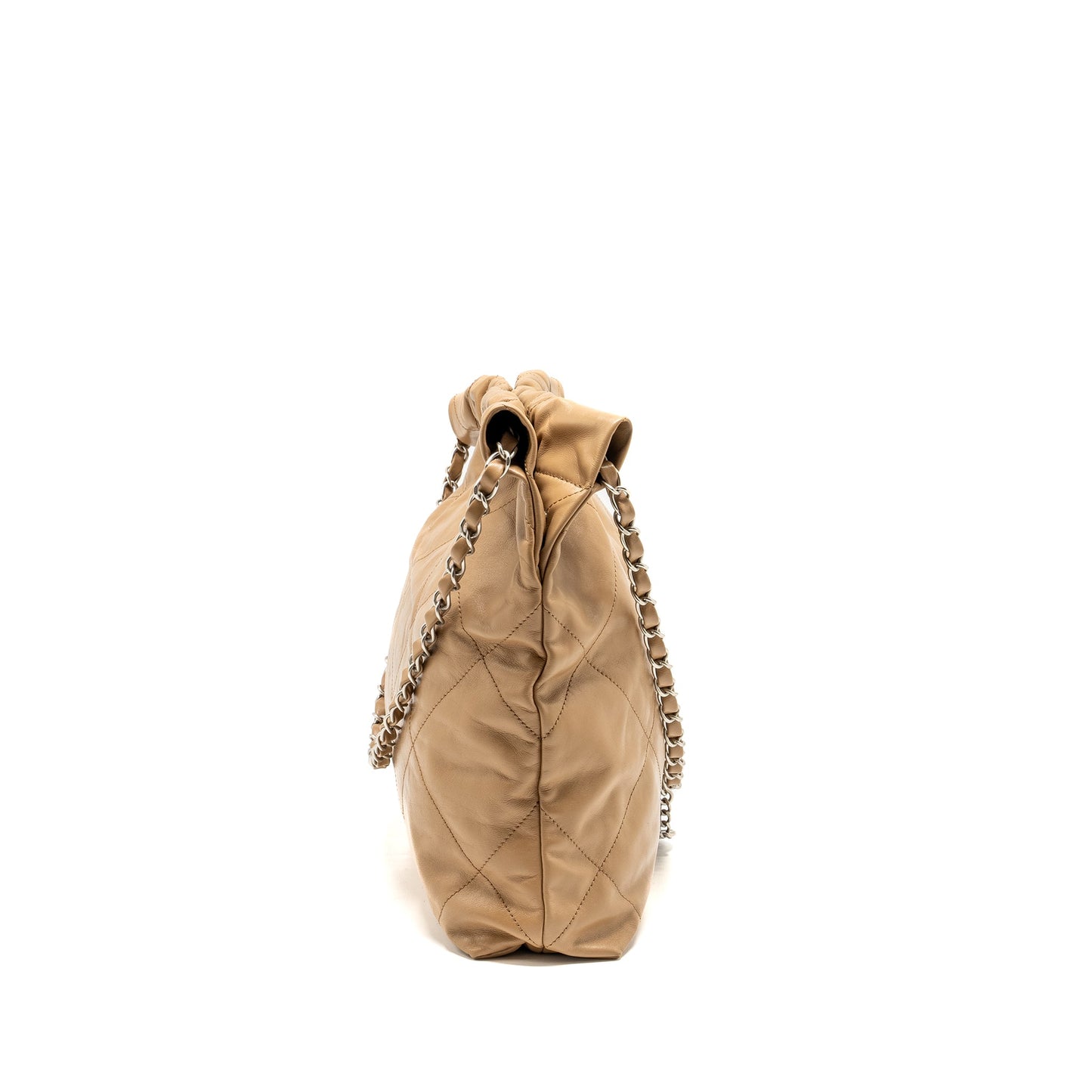 Chanel 22K Small 22 Bag Calfskin Dark Beige  (Microchip)