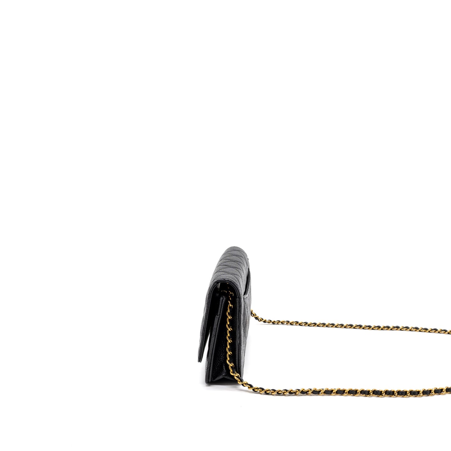 Chanel Classic Wallet on Chain Caviar Black  (Microchip)