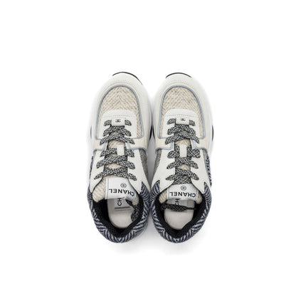 Chanel size38.5 CC logo sneakers suede / fabric light grey