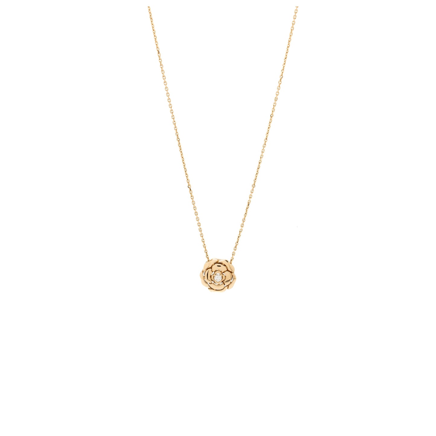 Chanel Exrtraid De Camelia Necklace 18k rose gold/diamond