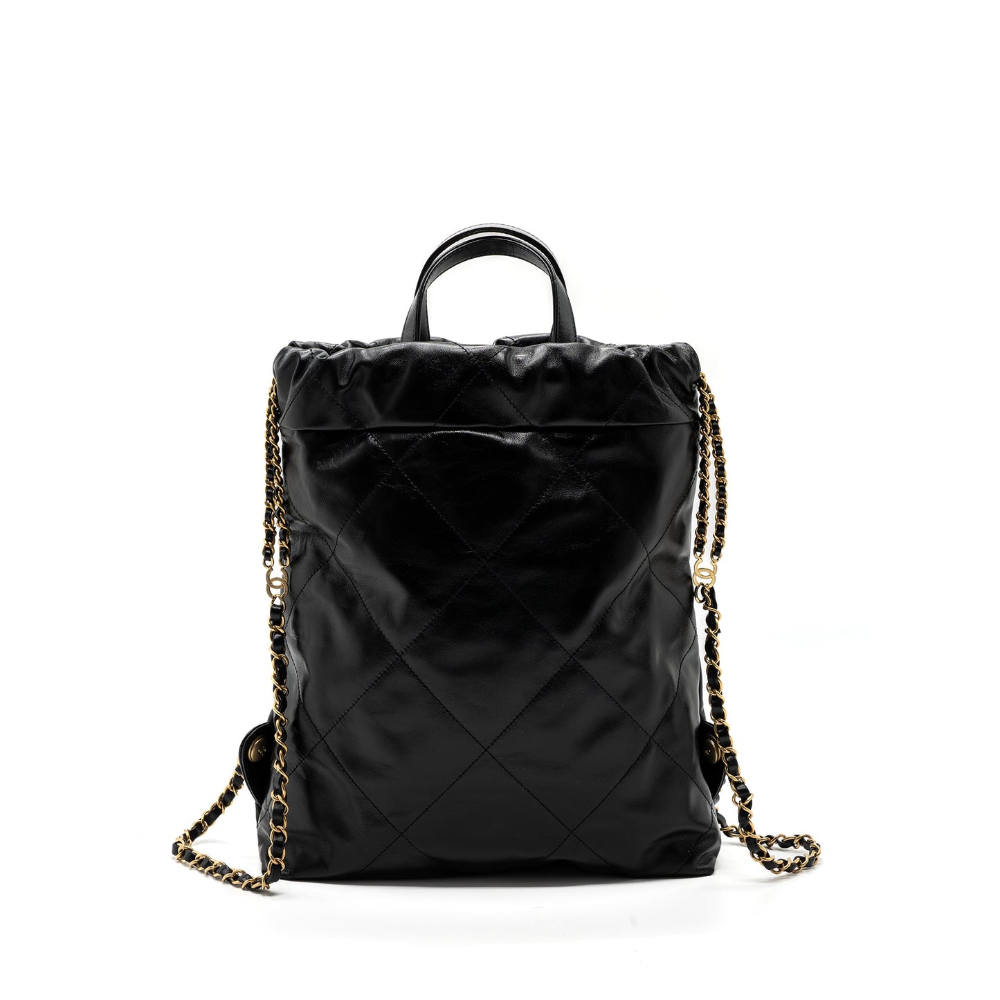Chanel 22 Backpack Shiny Calfskin Black (Microchip)