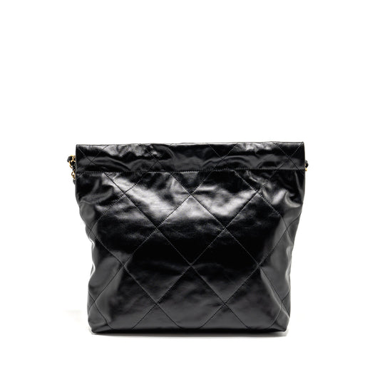 Chanel Small 22 Bag Shiny Calfskin Black (microchip)
