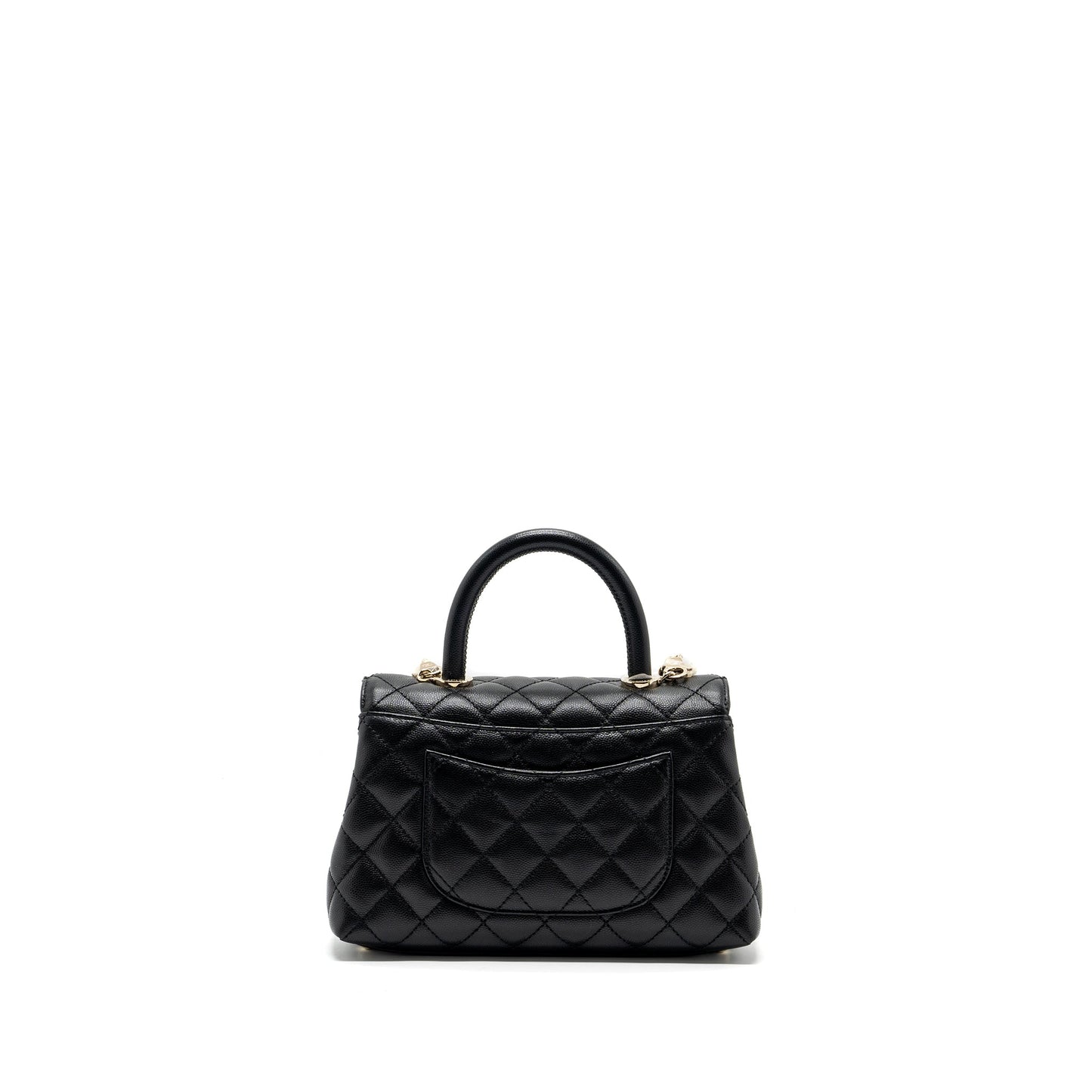 Chanel small coco handle caviar black L (microchip)