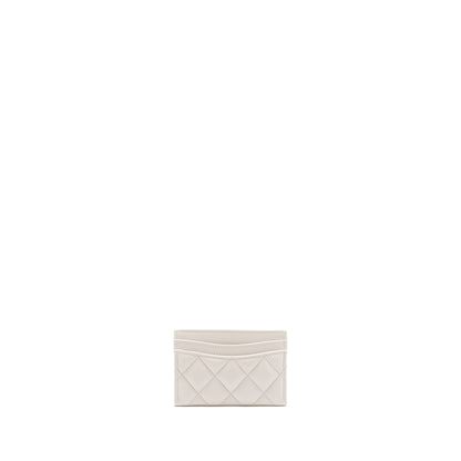 CHANEL Classic Card Holder Caviar White L (Microchip)