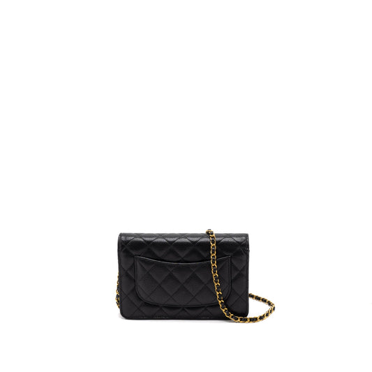 Chanel Classic Wallet on Chain Caviar Black  (Microchip)