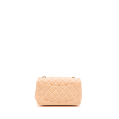 Chanel Mini Rectangular Flap Bag Lambskin Pink
