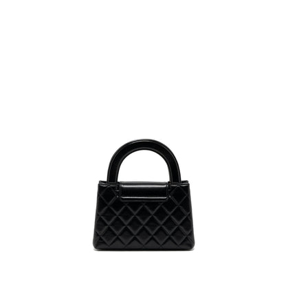 Chanel 23k Mini Shopping Tote Calfskin Black Brushed (Microchip)