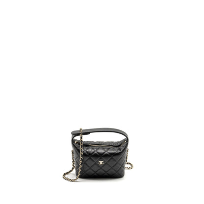 Chanel 25C Quilted Hobo Bag Caviar Black L (Microchip)