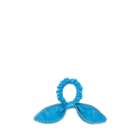 Chanel Hair Ring leather blue