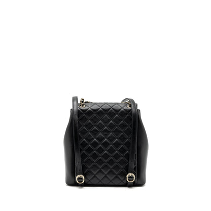 Chanel 23A Triple Pack Backpack Calfskin Black L (microchip)