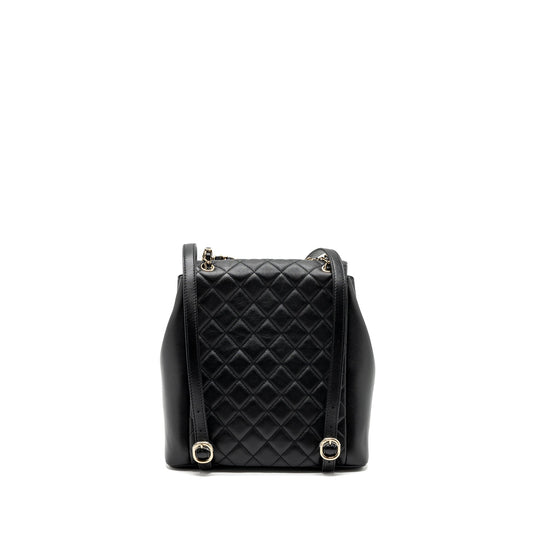Chanel 23A Triple Pack Backpack Calfskin Black L (microchip)