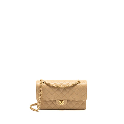 Chanel Medium Classic Double Flap Bag Caviar Beige  (Microchip)