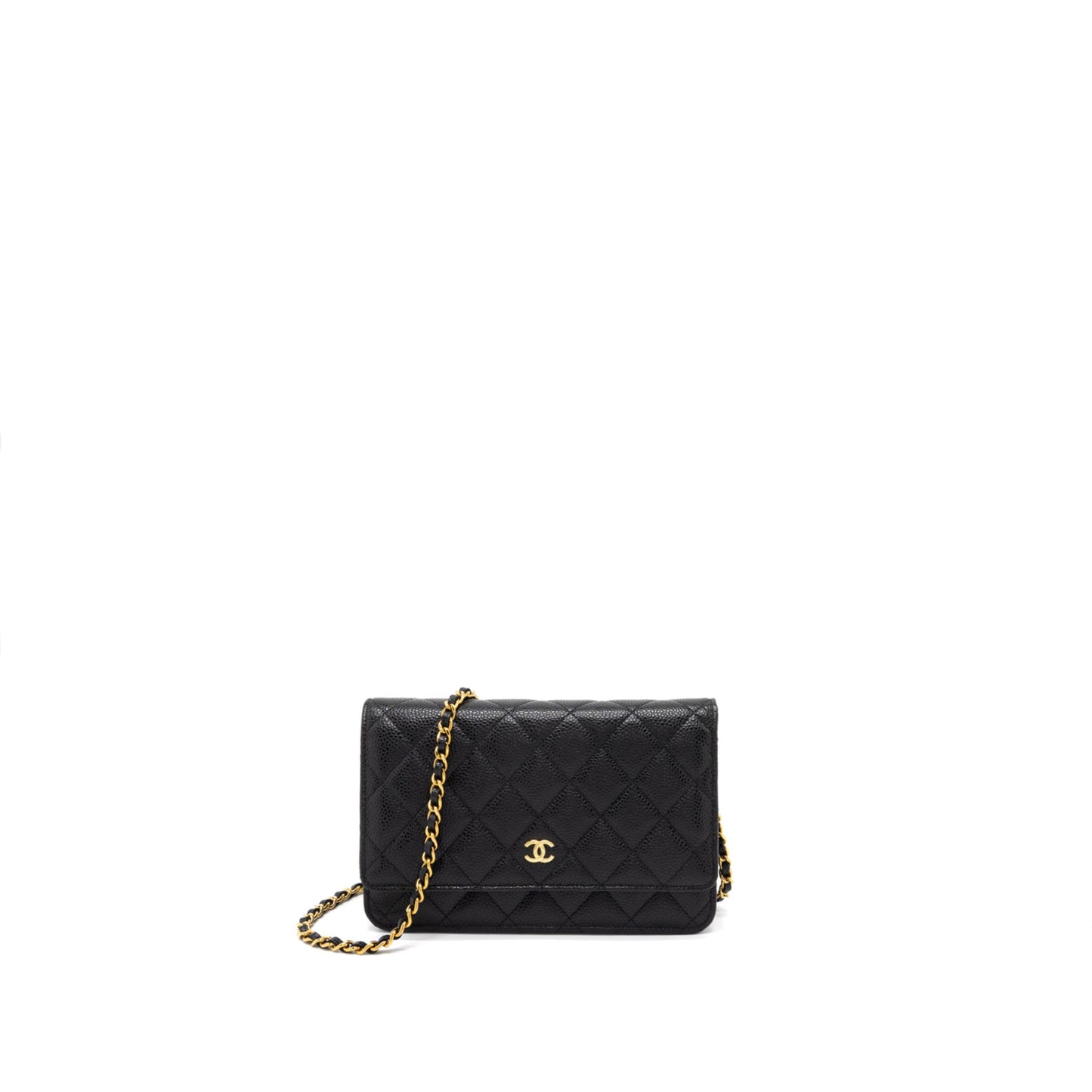 Chanel Classic Wallet on Chain Caviar Black  (Microchip)