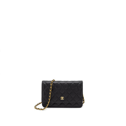 Chanel Classic Wallet on Chain Caviar Black  (Microchip)