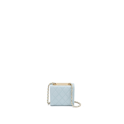 Chanel Mini Trendy CC Chain Wallet Lambskin Light Blue L (Microchip)