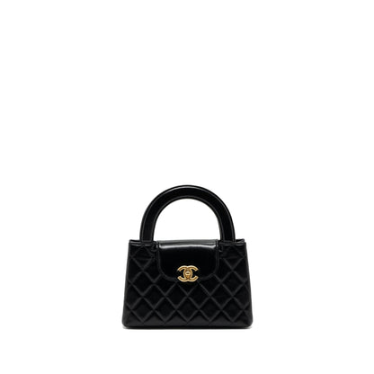 Chanel 23k Mini Shopping Tote Calfskin Black Brushed (Microchip)