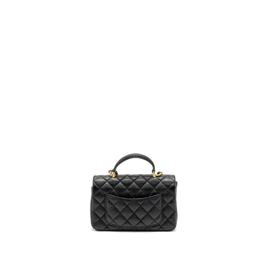 Chanel Top Handle Mini Rectangular Flap Bag Caviar Black