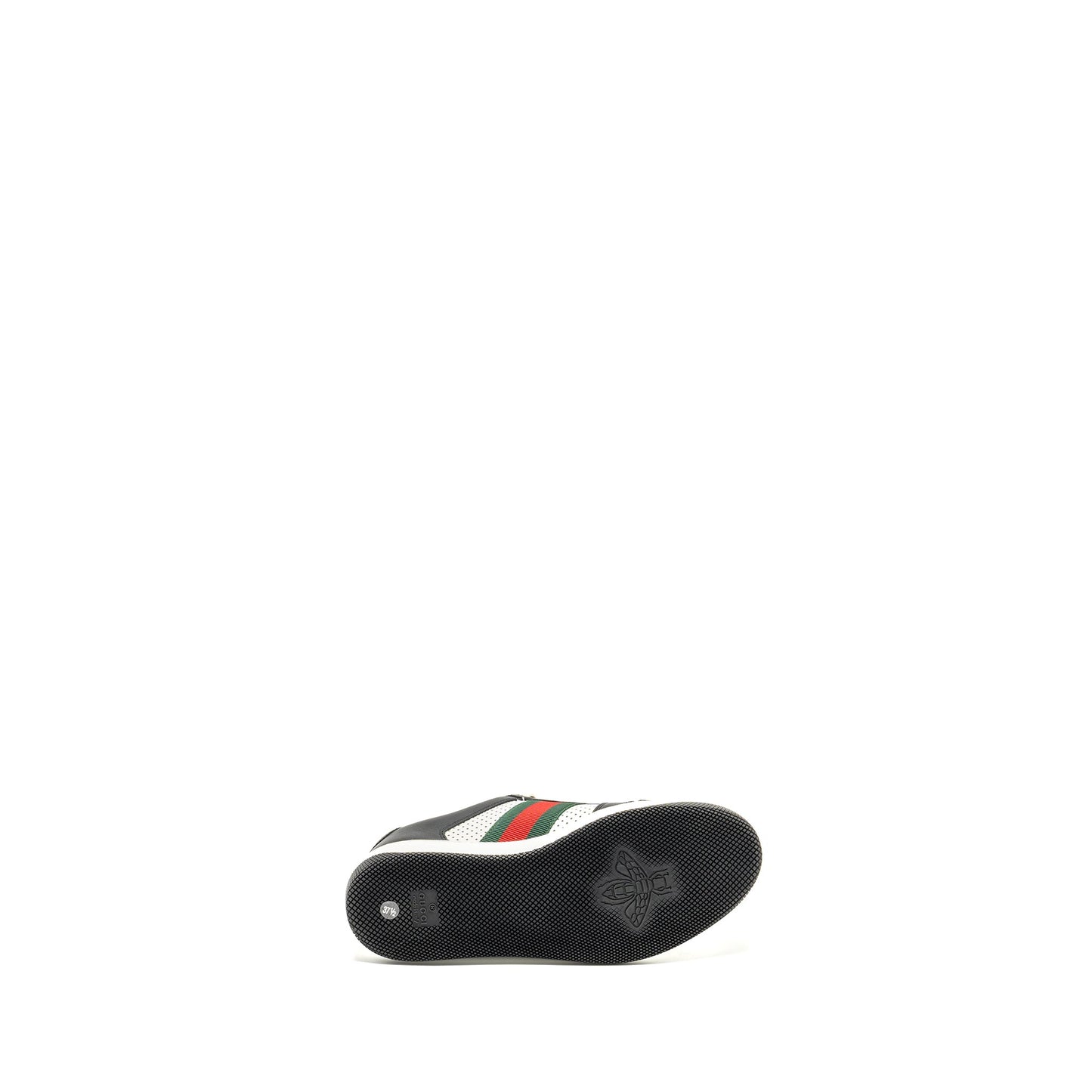 Gucci size 37.5 screener trainer sneaker black/white multicolour