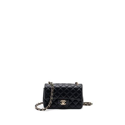 Chanel mini rectangular Flap Bag Lambskin Black L