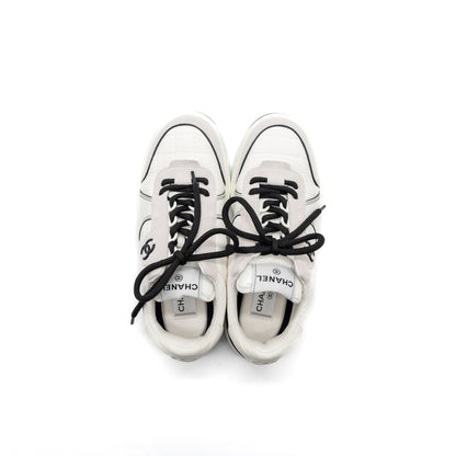 Chanel size 38.5 sneakers multicolor black / white/ light grey