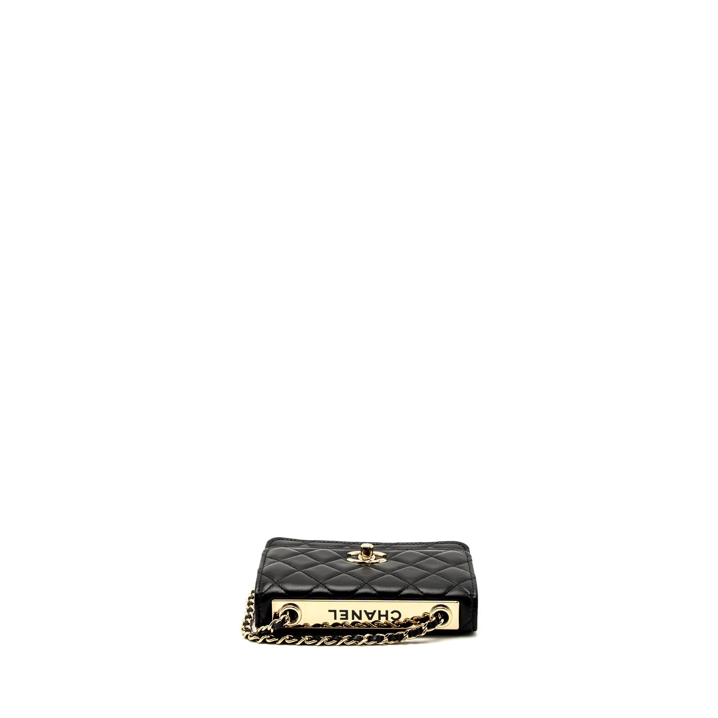 Chanel Mini Trendy CC Wallet on Chain Lambskin Black L (Microchip)