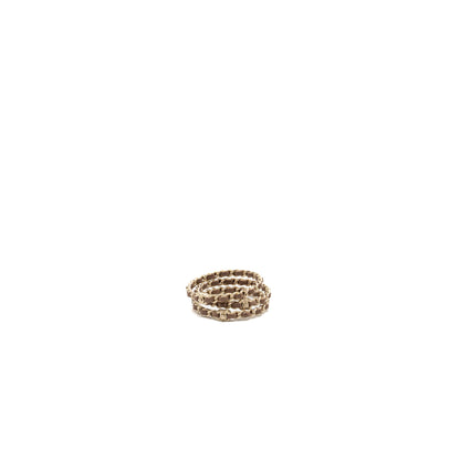 Chanel 3 Leather Chain/cc Logo Bracelet Dark Beige Brush