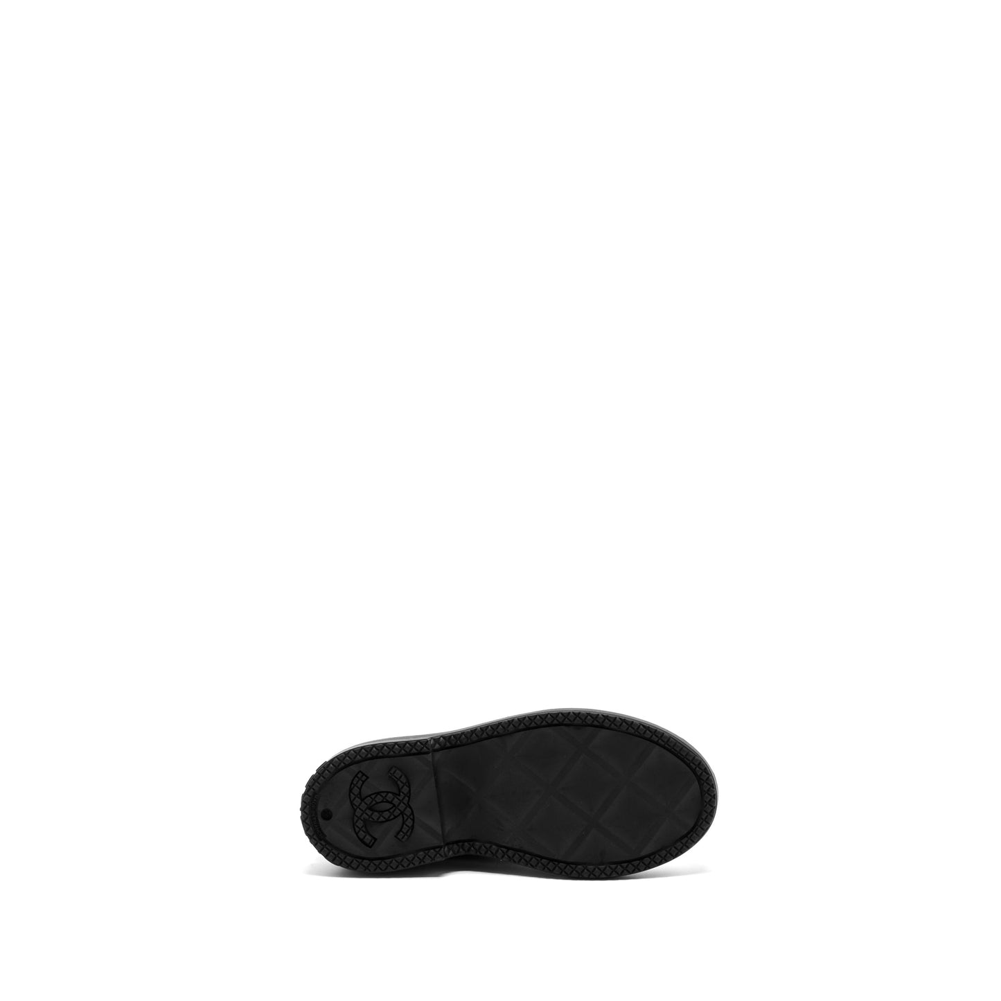 Chanel Size 38 Rubber Ankle Boots Black/ White