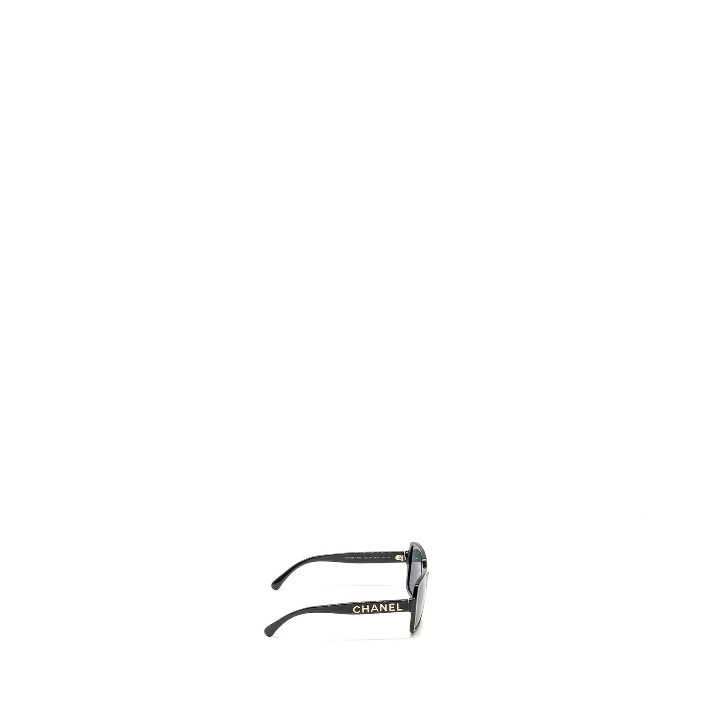 Chanel 5385 Letter Logo Square Sunglasses Black