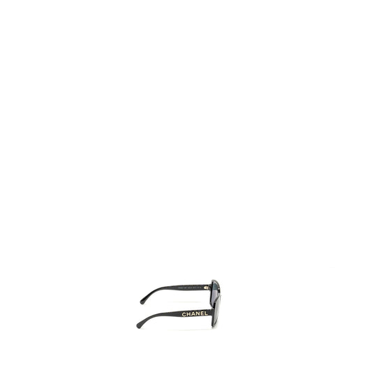 Chanel 5385 Letter Logo Square Sunglasses Black