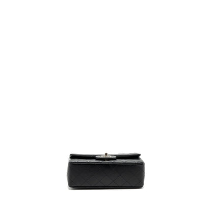 Chanel mini rectangular flap bag lambskin black  (MICrochip)