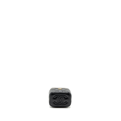 Chanel Pearl Crush Mini Vanity Case Lambskin Black  (microchip)