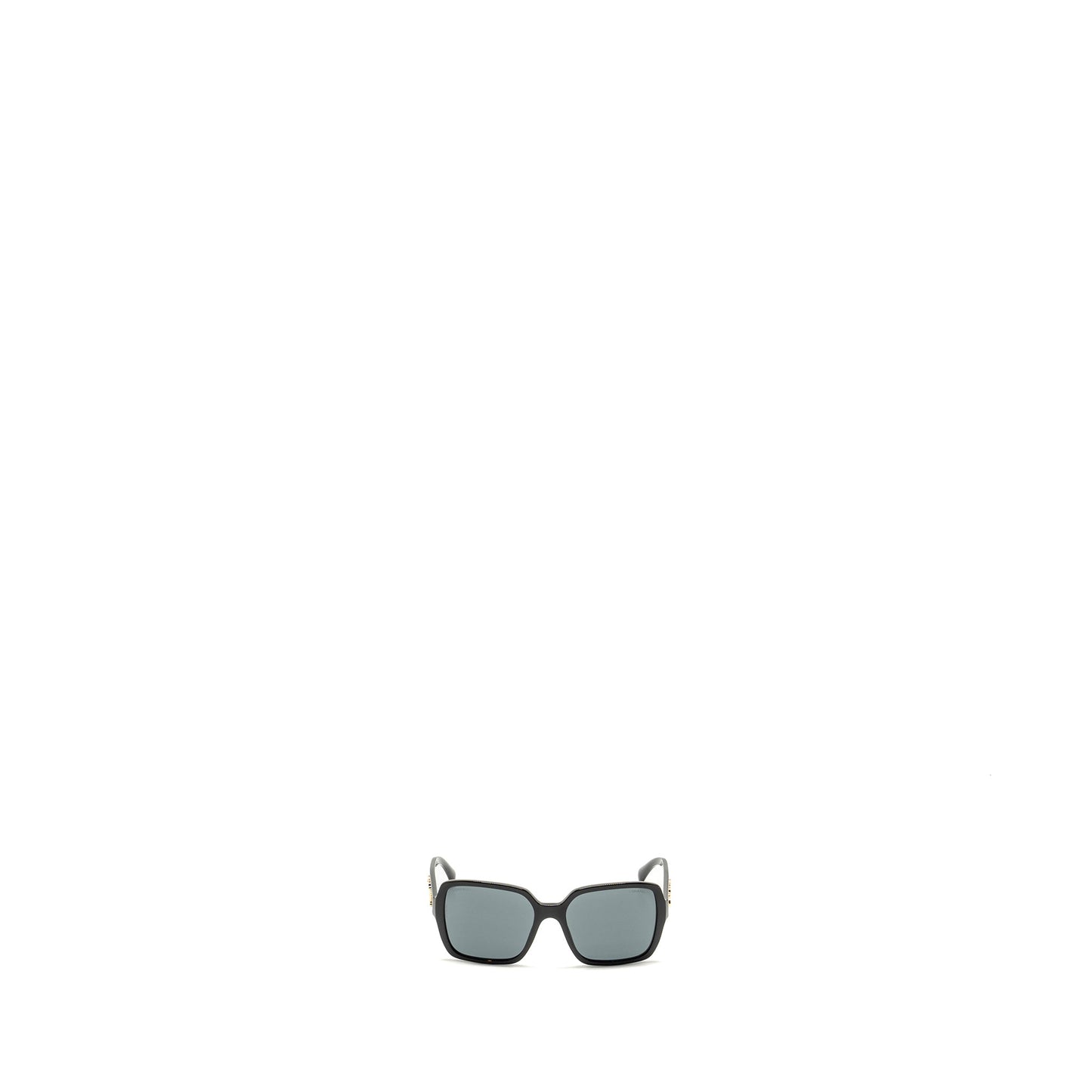 Chanel 5385 Letter Logo Square Sunglasses Black
