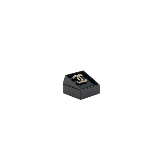 Chanel CC logo Brooch Acrylic Black L