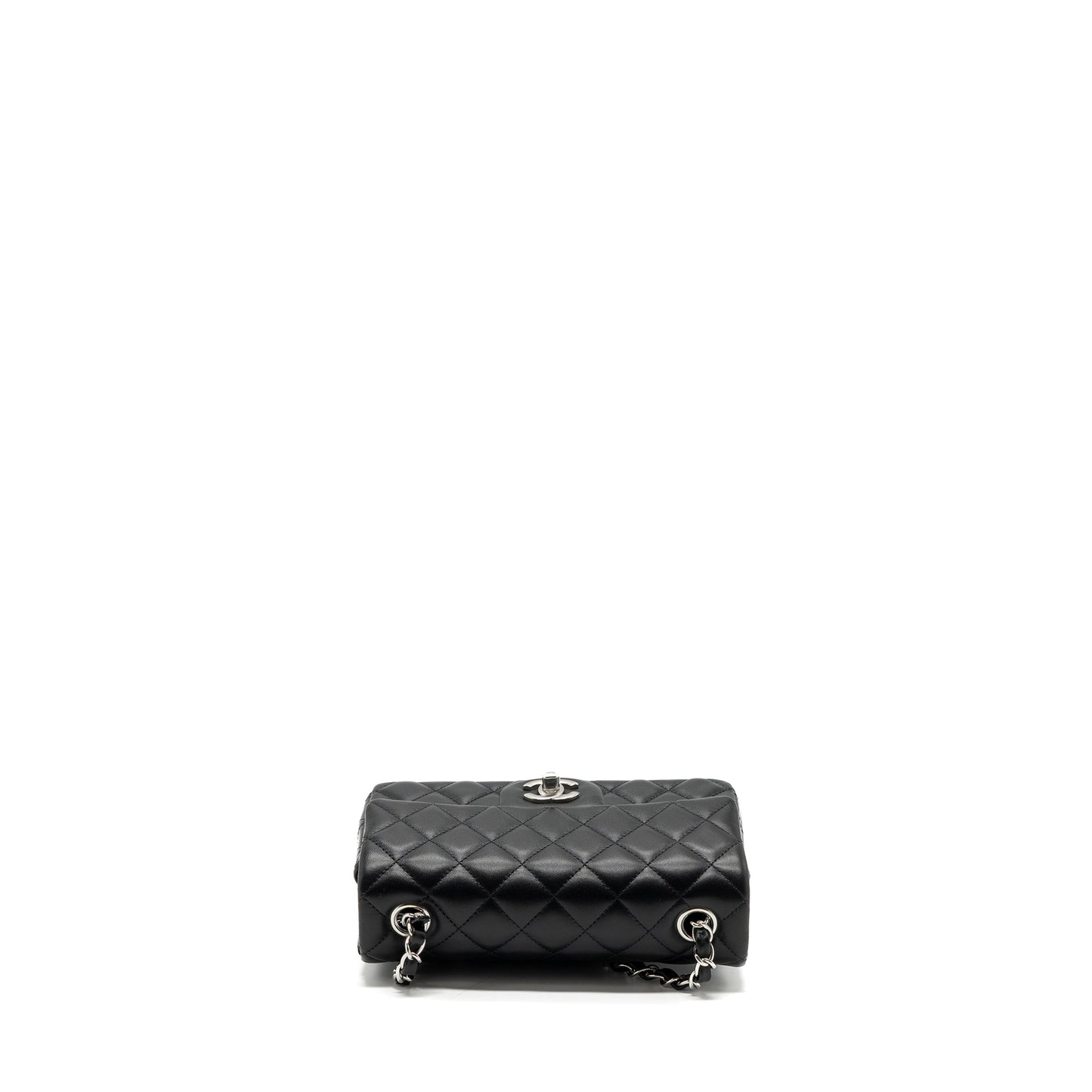 Chanel mini rectangular flap bag lambskin black  (MICrochip)
