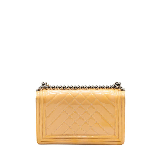 Chanel New Medium Boy Bag Patent Pink