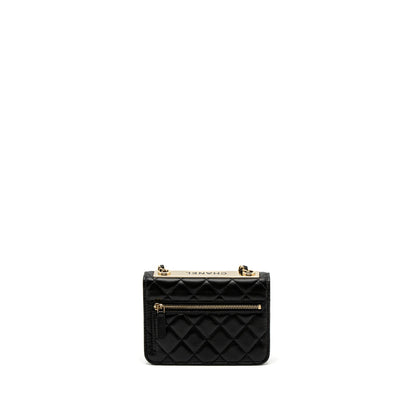 Chanel Mini Trendy CC Wallet on Chain Lambskin Black L (Microchip)